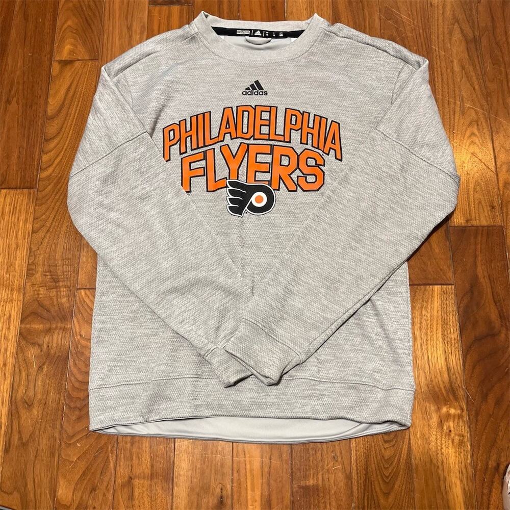 adidas Philadelphia Flyers NHL Sweatshirt Men's M Gray Crewneck